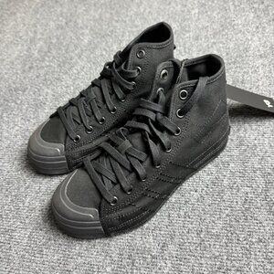 NEW Y-3 Nizza Hi Sneakers Black Textile Unisex US Men's 4.5 Women's 5.5 JP 225